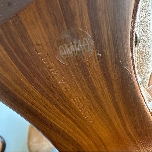 Vince Camuto Crashell Wooden heel Buckle Clog Brown Suede Women's Clogs - Picture 9 of 10